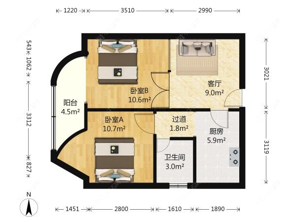 上海展峰大楼在租房源户型图_小牛看房