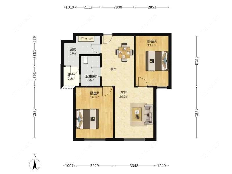 上海宝沁苑在售二手房源户型图_小牛看房