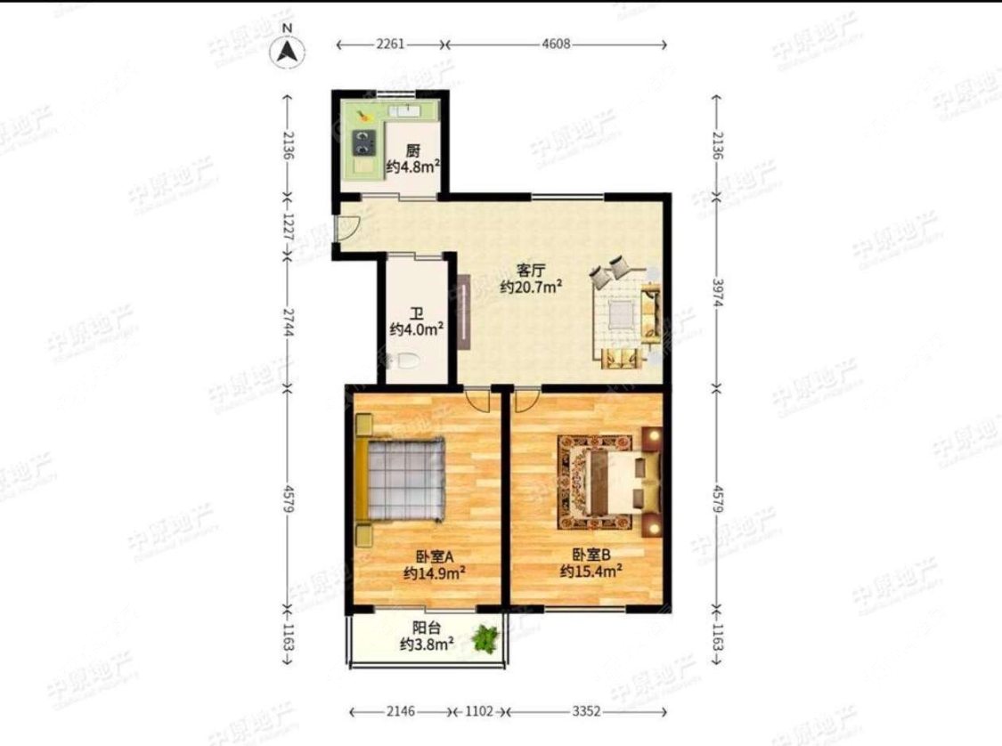 上海杨泰三村东区在售二手房源户型图_小牛看房