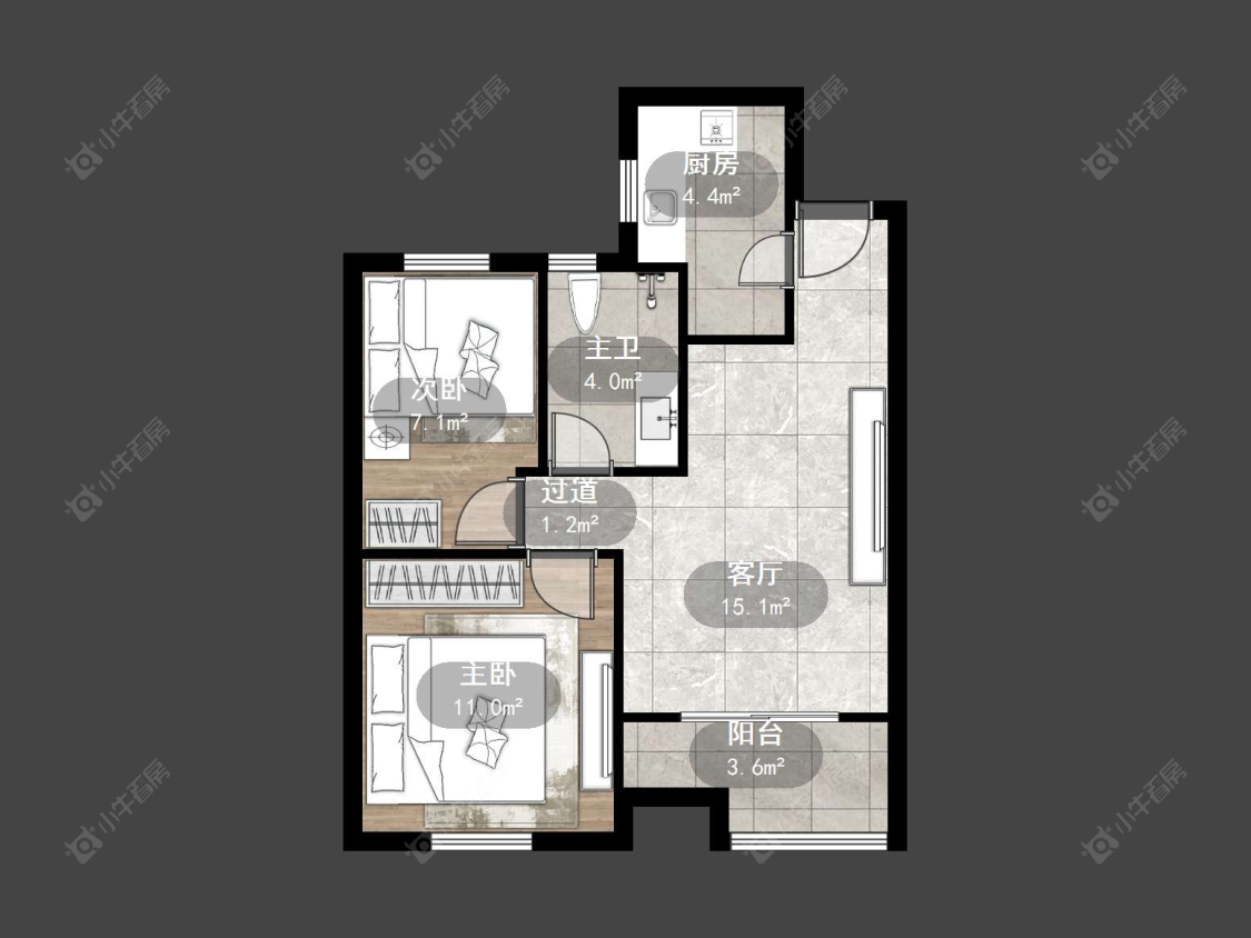上海练祁佳城嘉盛园三期在租房源户型图_小牛看房