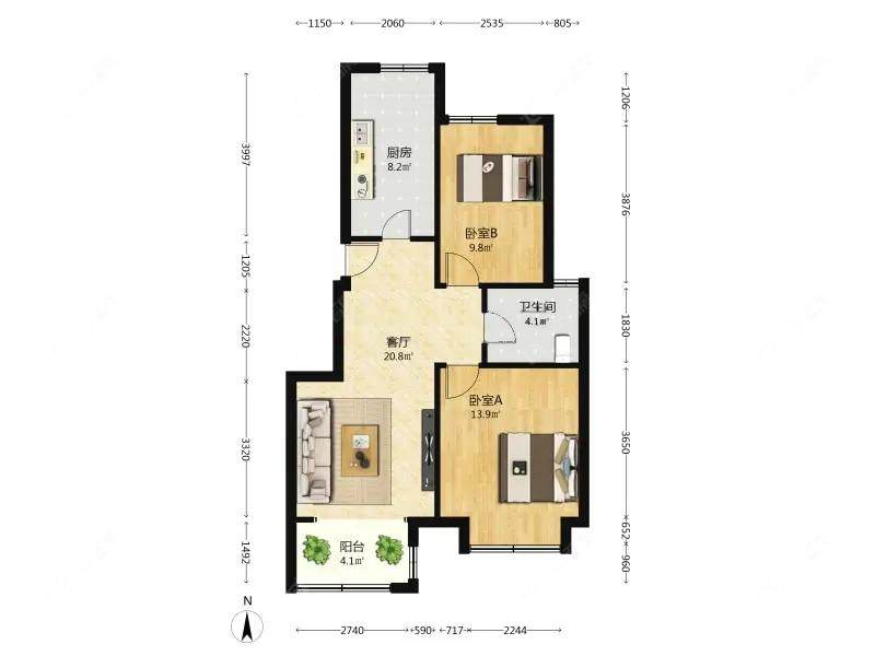 上海馨佳园一街坊在售二手房源户型图_小牛看房