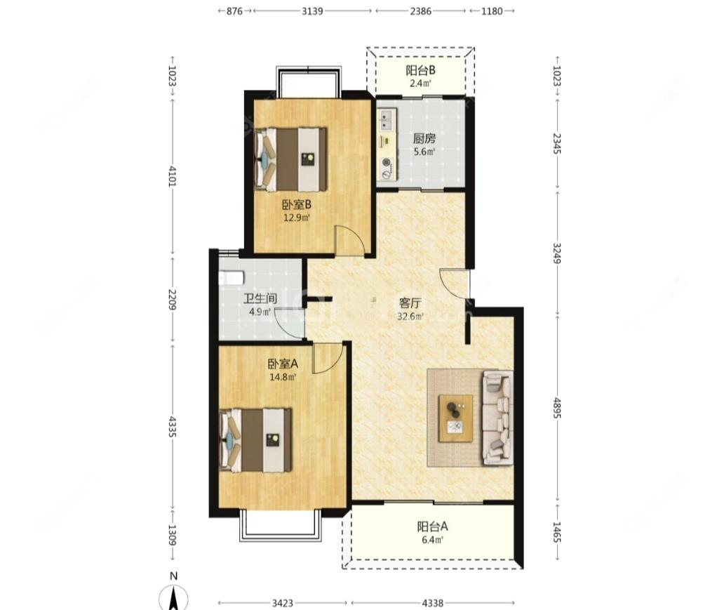 上海富丽苑在售二手房源户型图_小牛看房