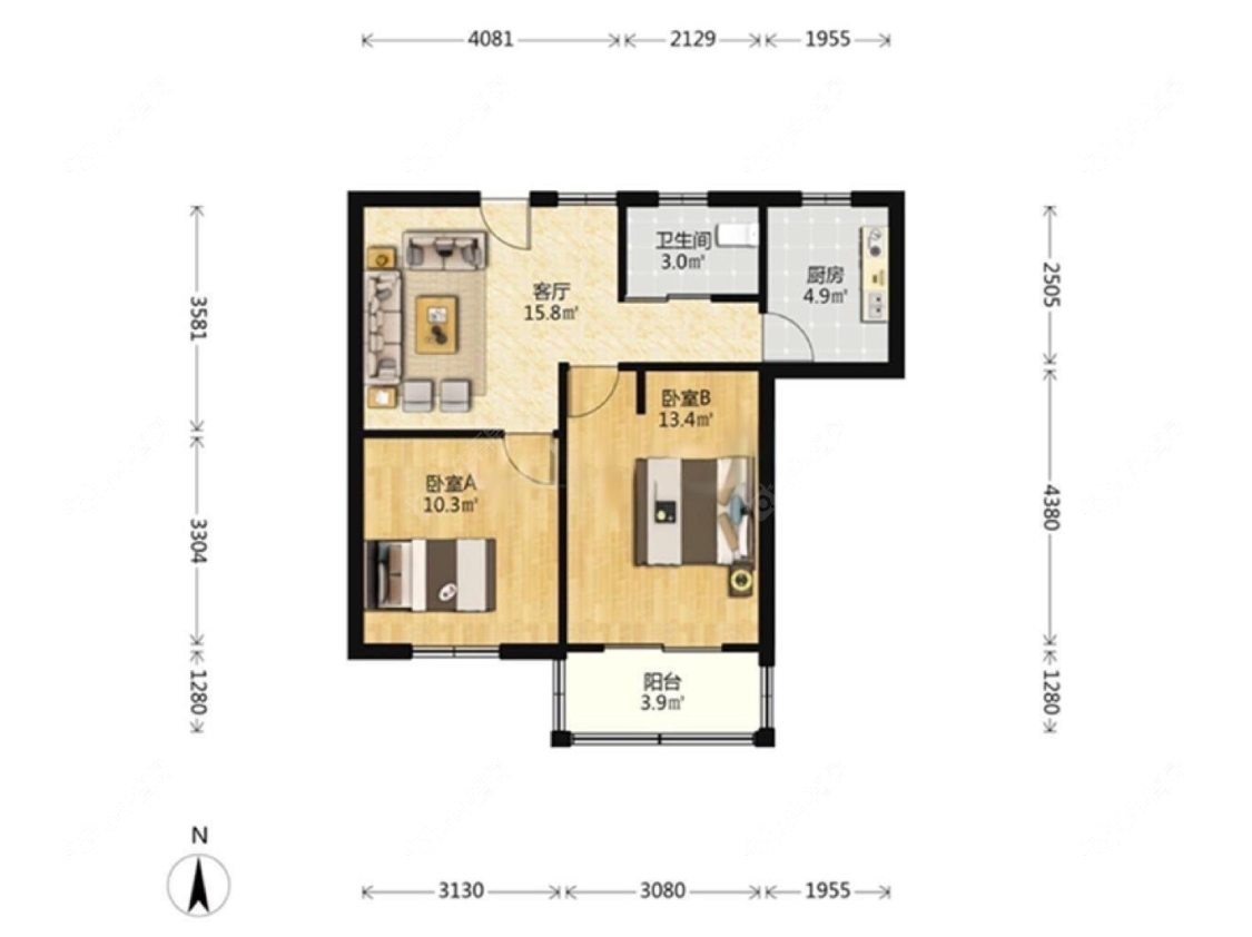 上海乾溪三村在售二手房源户型图_小牛看房