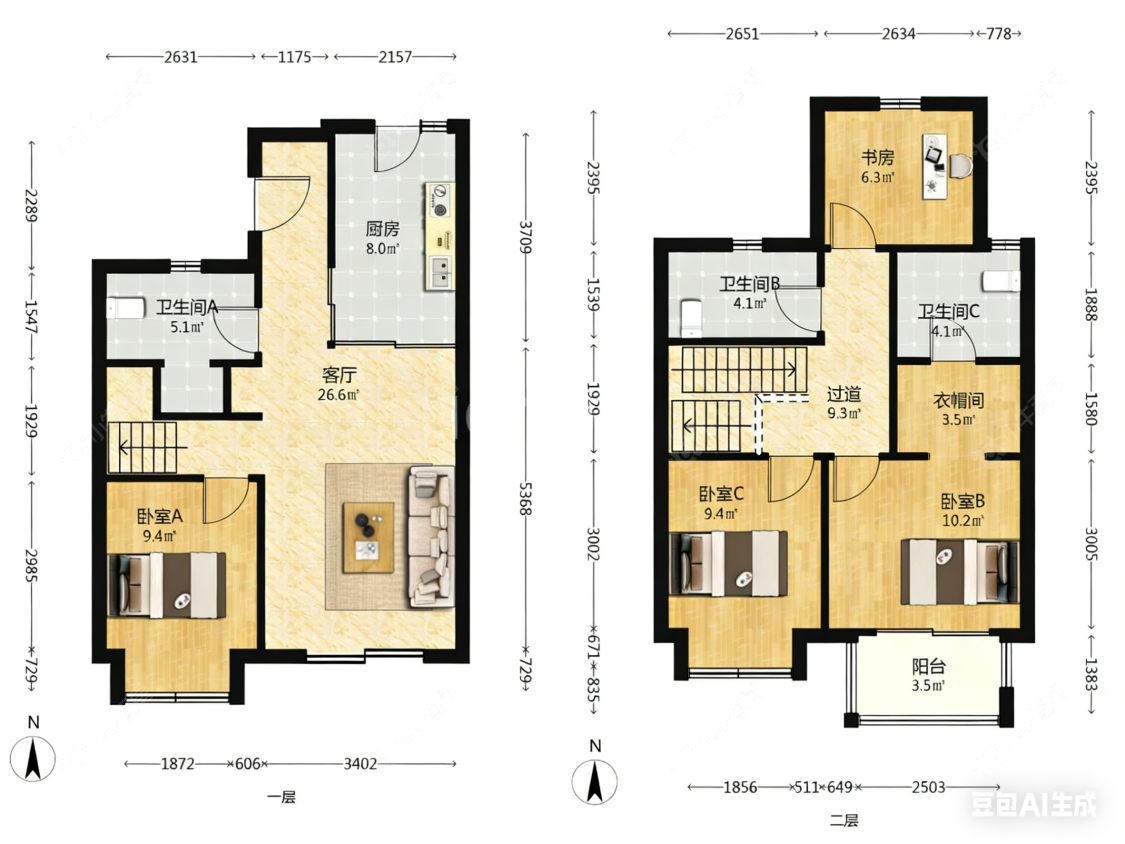 上海万科启宸在售二手房源户型图_小牛看房