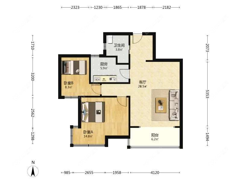 上海菊泉新城爱建顾园东区在售二手房源户型图_小牛看房