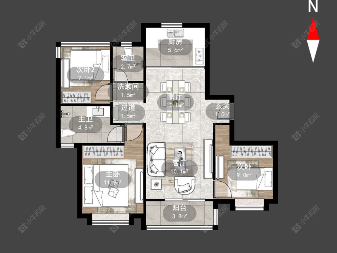 上海柏澜晶舍在售二手房源户型图_小牛看房