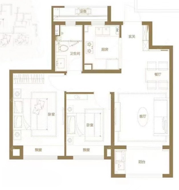 上海横沔玖境北区在售二手房源户型图_小牛看房