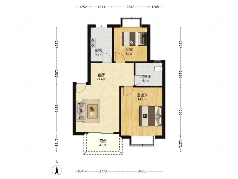 上海菊泉新城古北陆翔苑在售二手房源户型图_小牛看房