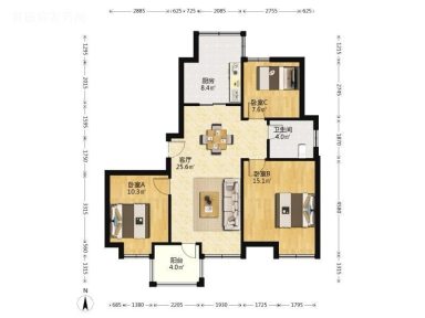 上海馨佳园六街坊3室2厅1卫在售二手房房源图片