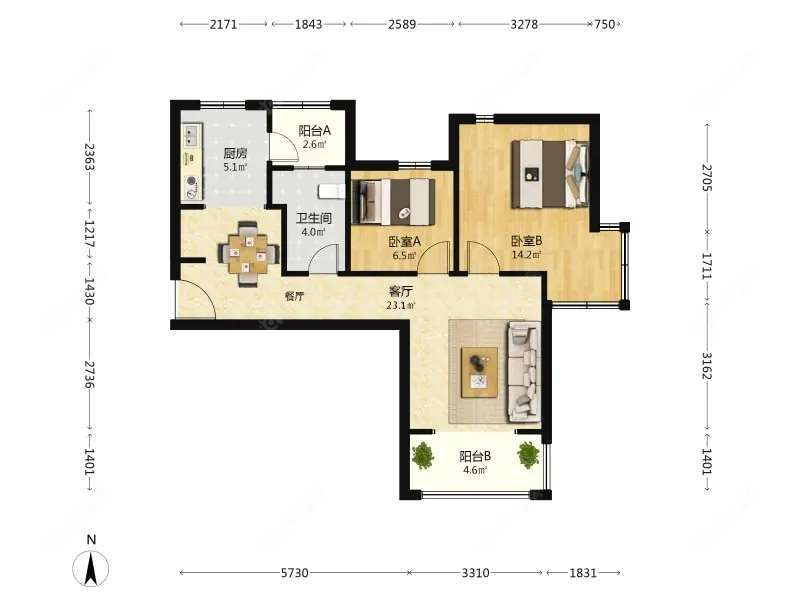 上海馨佳园十一街坊在售二手房源户型图_小牛看房