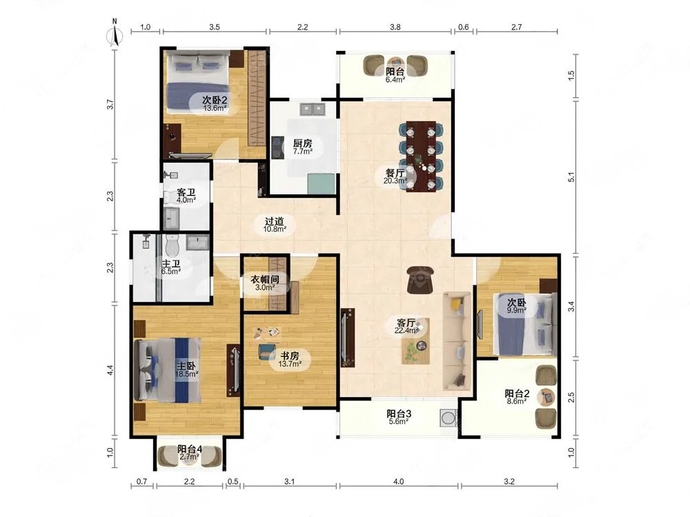 上海保辉香景园在售二手房源户型图_小牛看房