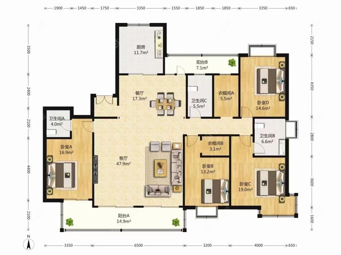 上海万业紫辰苑在售二手房源户型图_小牛看房