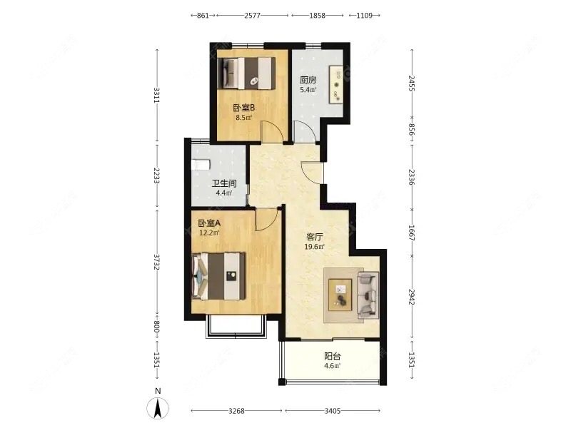 上海采菊苑在售二手房源户型图_小牛看房