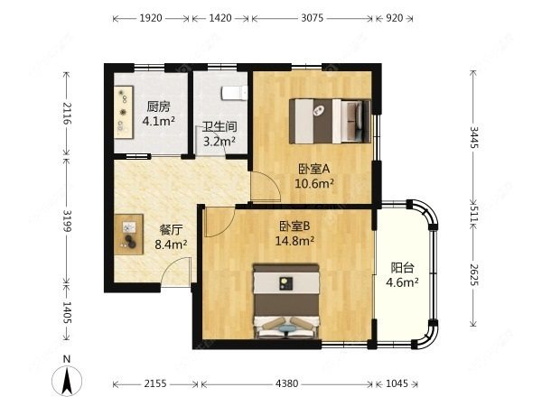 上海齐二小区在租房源户型图_小牛看房