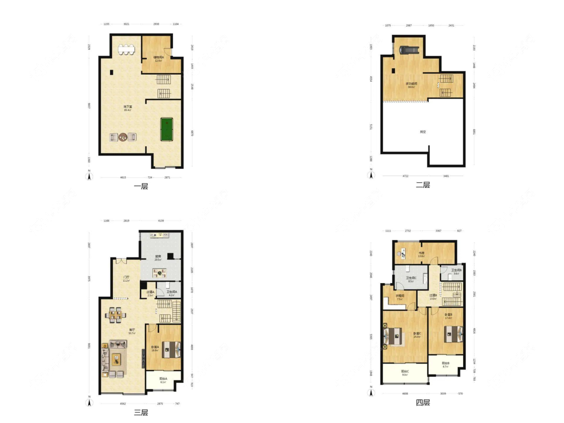 上海美兰湖岭域在售二手房源户型图_小牛看房