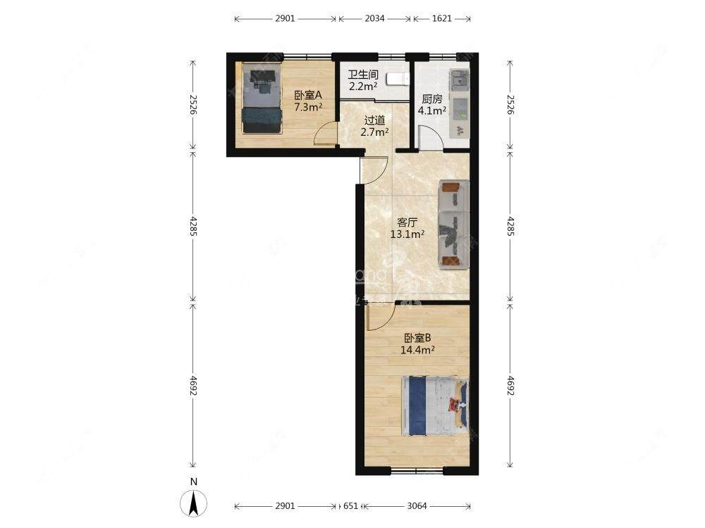 上海紫叶花园在售二手房源户型图_小牛看房