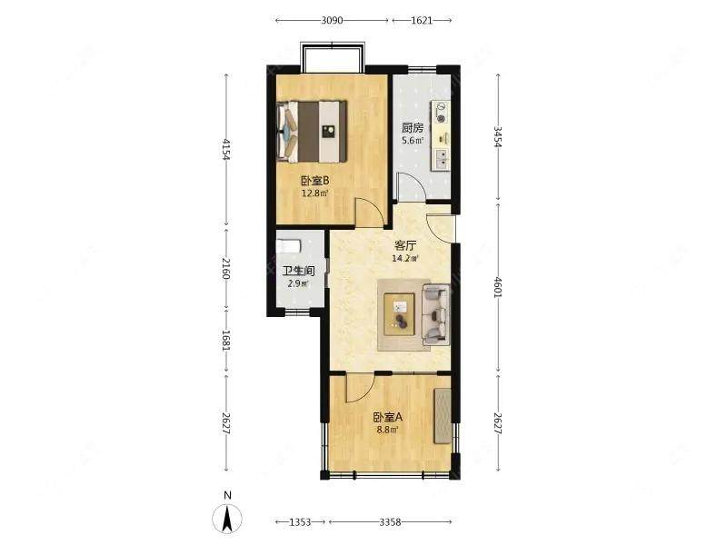 上海好日子大家园C区在售二手房源户型图_小牛看房