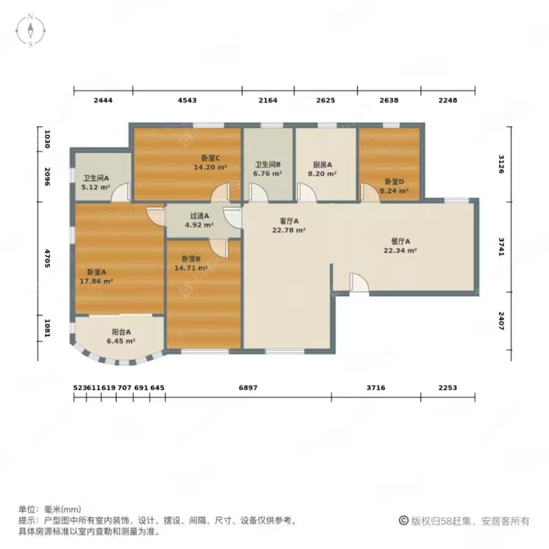 上海广隆公寓在售二手房源户型图_小牛看房