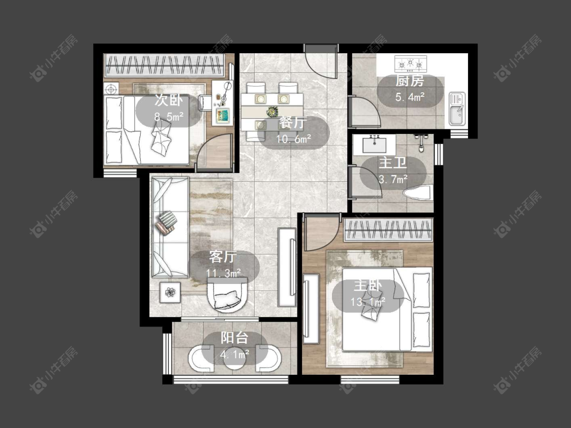 上海中怡家园在售二手房源户型图_小牛看房