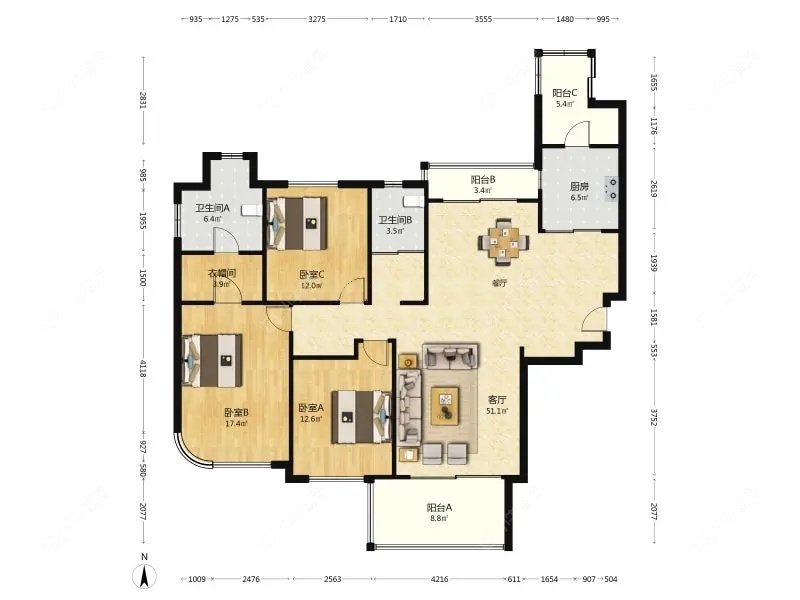 上海加州水郡在售二手房源户型图_小牛看房