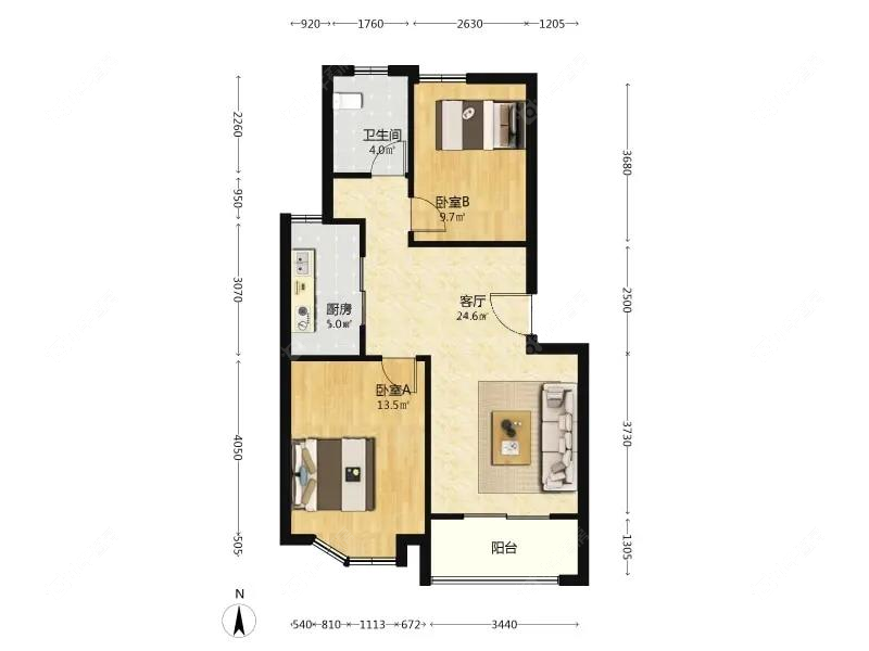 上海菊泉新城爱建顾园西区在售二手房源户型图_小牛看房