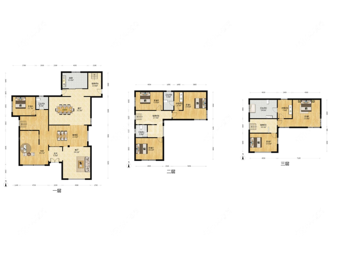 上海海德花园别墅区在售二手房源户型图_小牛看房