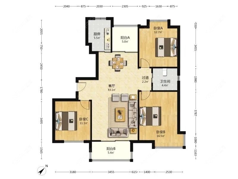 上海阳明苑在售二手房源户型图_小牛看房