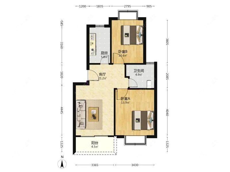 上海好日子大家园C区在售二手房源户型图_小牛看房