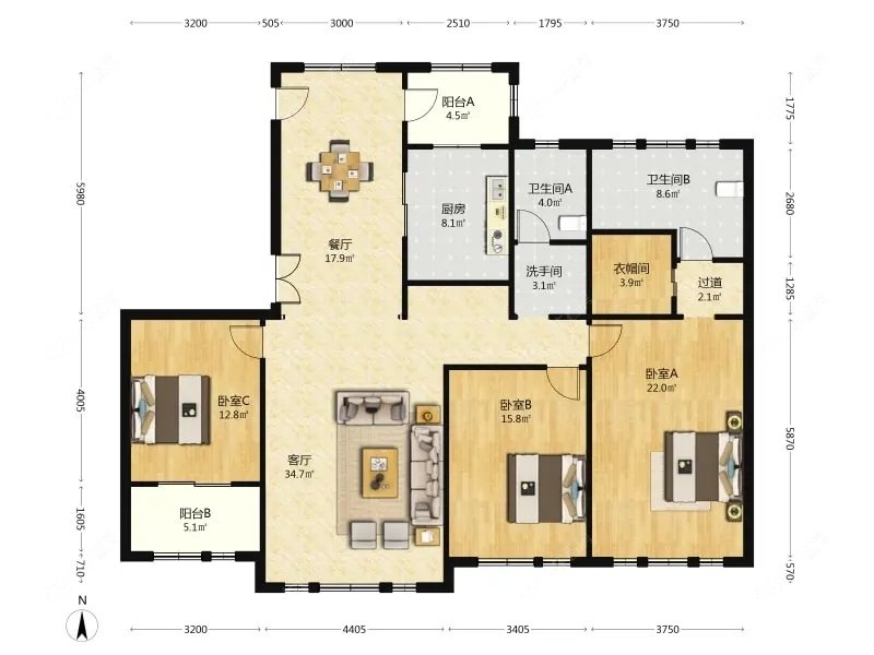 上海华润置地橡树湾在售二手房源户型图_小牛看房
