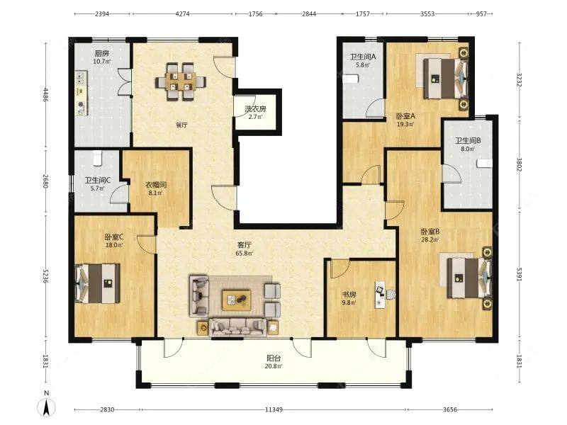 上海三湘七星府邸在售二手房源户型图_小牛看房