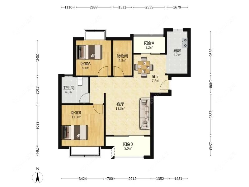 上海盛世宝邸一期在售二手房源户型图_小牛看房
