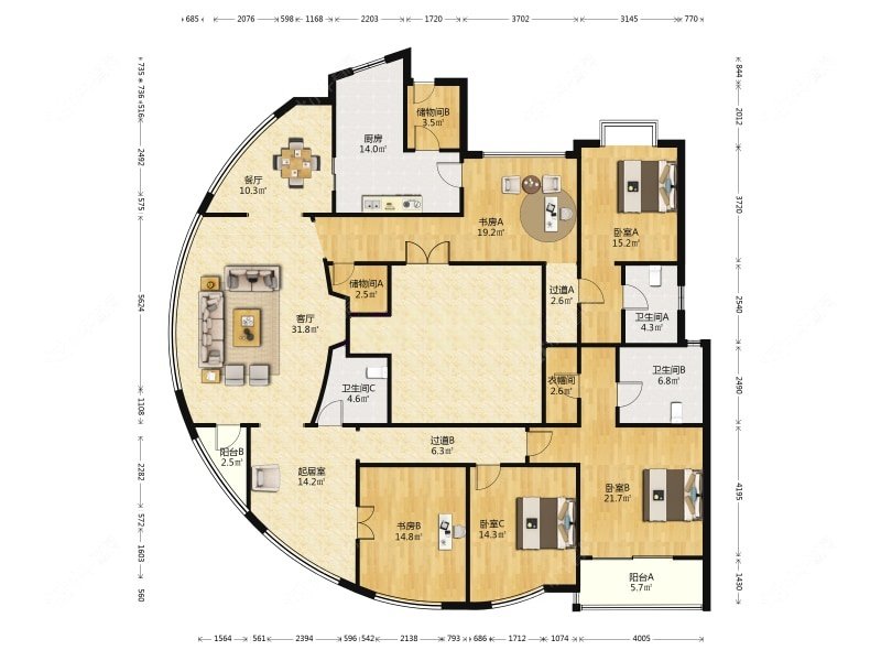 上海涵碧景苑在售二手房源户型图_小牛看房