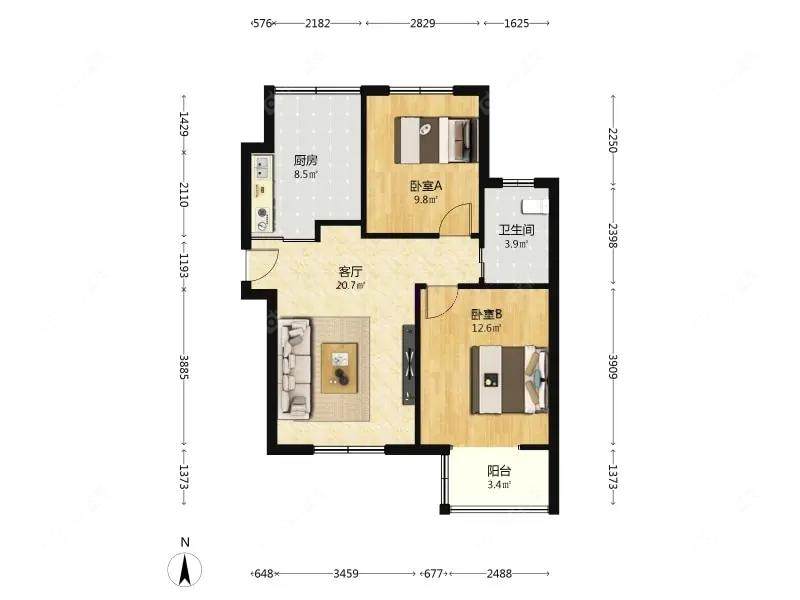 上海馨佳园九街坊在售二手房源户型图_小牛看房