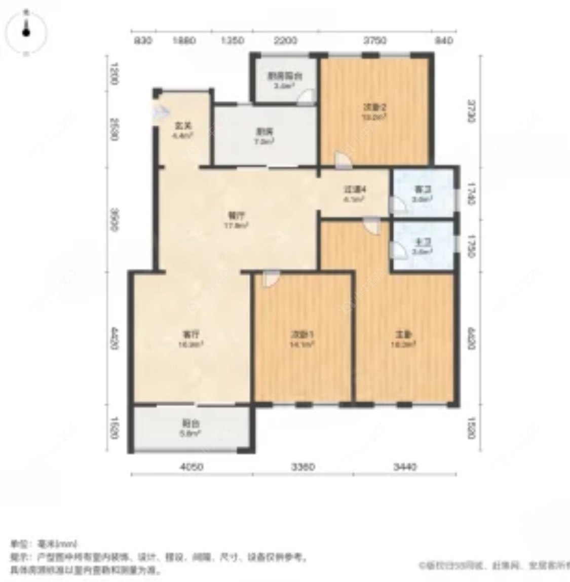 上海西郊半岛名苑在售二手房源户型图_小牛看房