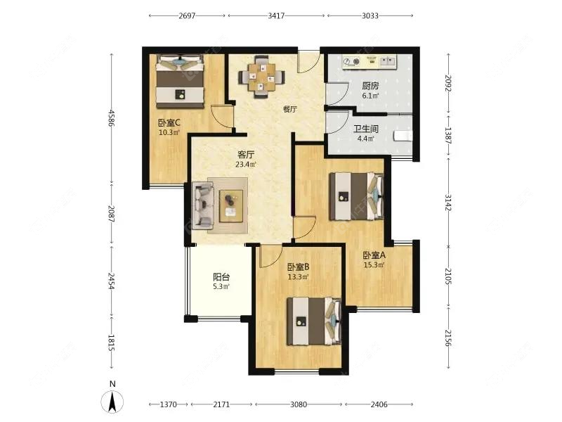 上海保利叶上海三期在售二手房源户型图_小牛看房
