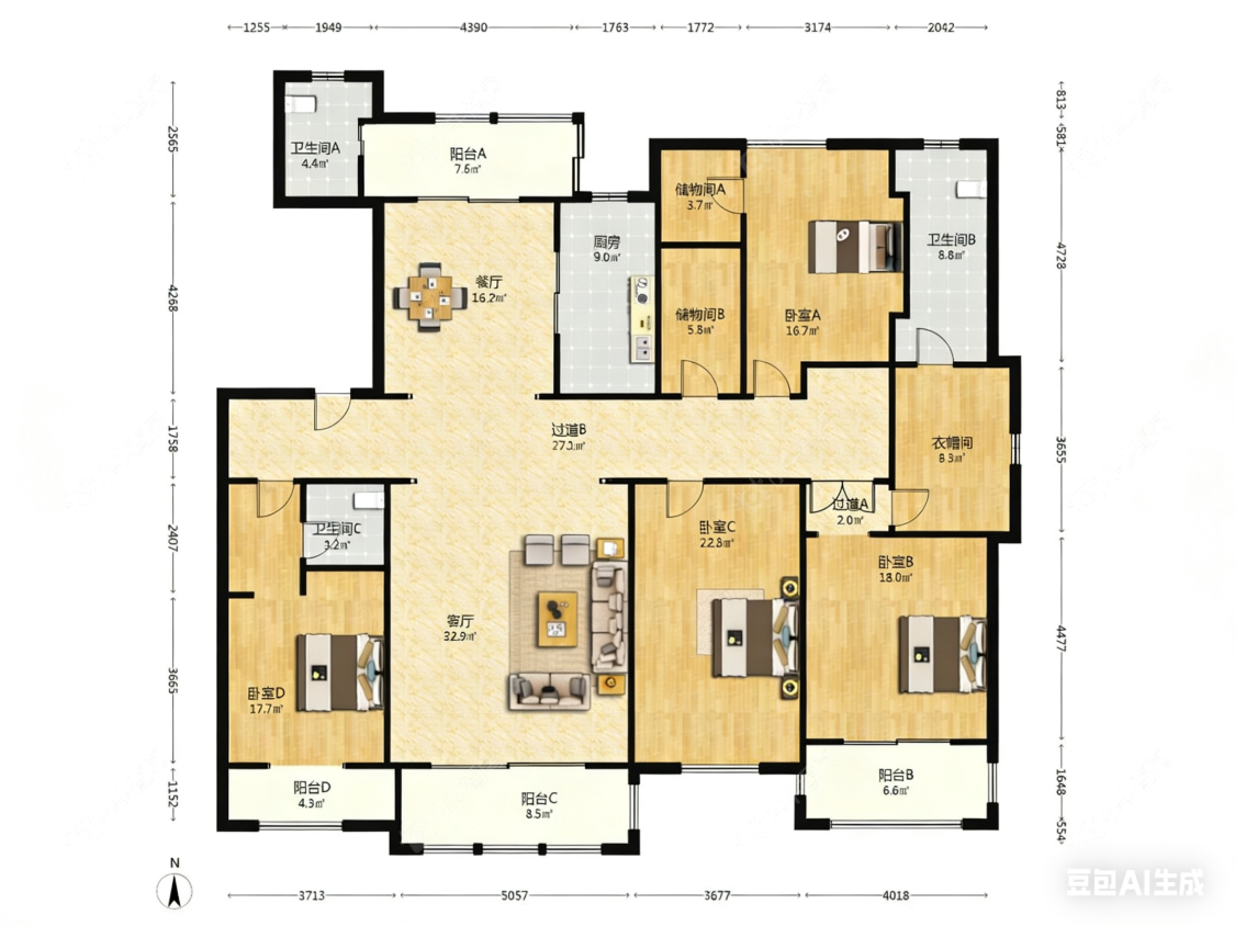 上海铂珏公馆在售二手房源户型图_小牛看房