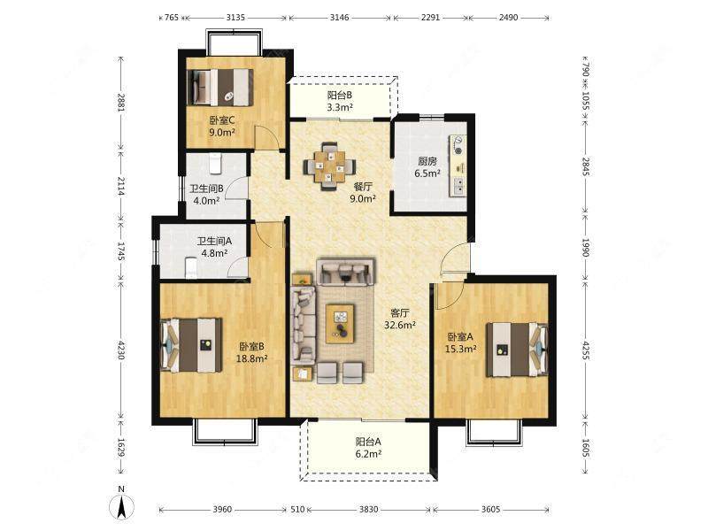 上海好日子大家园C区在售二手房源户型图_小牛看房