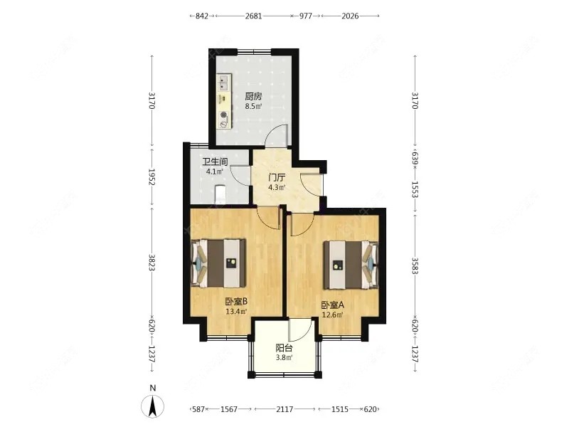 上海馨佳园十三街坊在售二手房源户型图_小牛看房