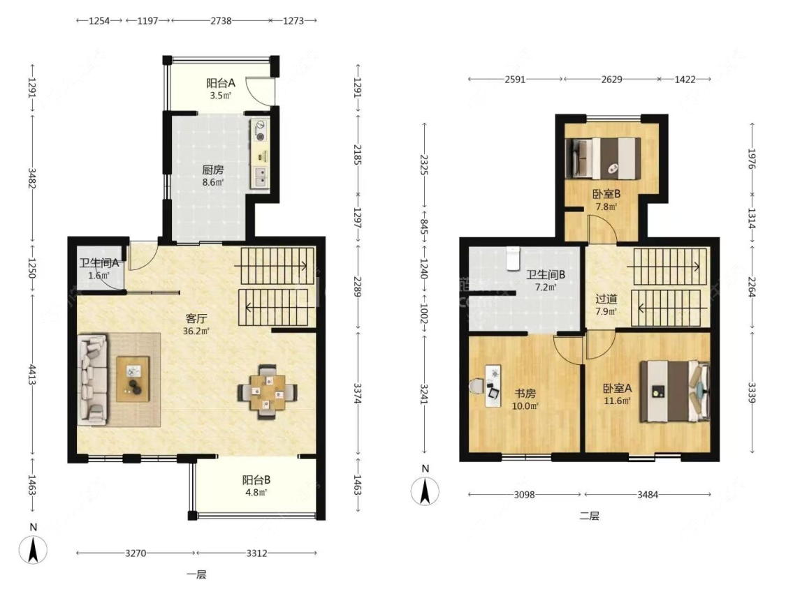上海宫园巧筑在售二手房源户型图_小牛看房