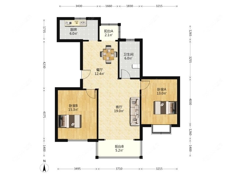 上海四季绿城在售二手房源户型图_小牛看房