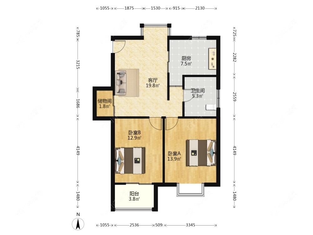 上海逸翠公馆在售二手房源户型图_小牛看房