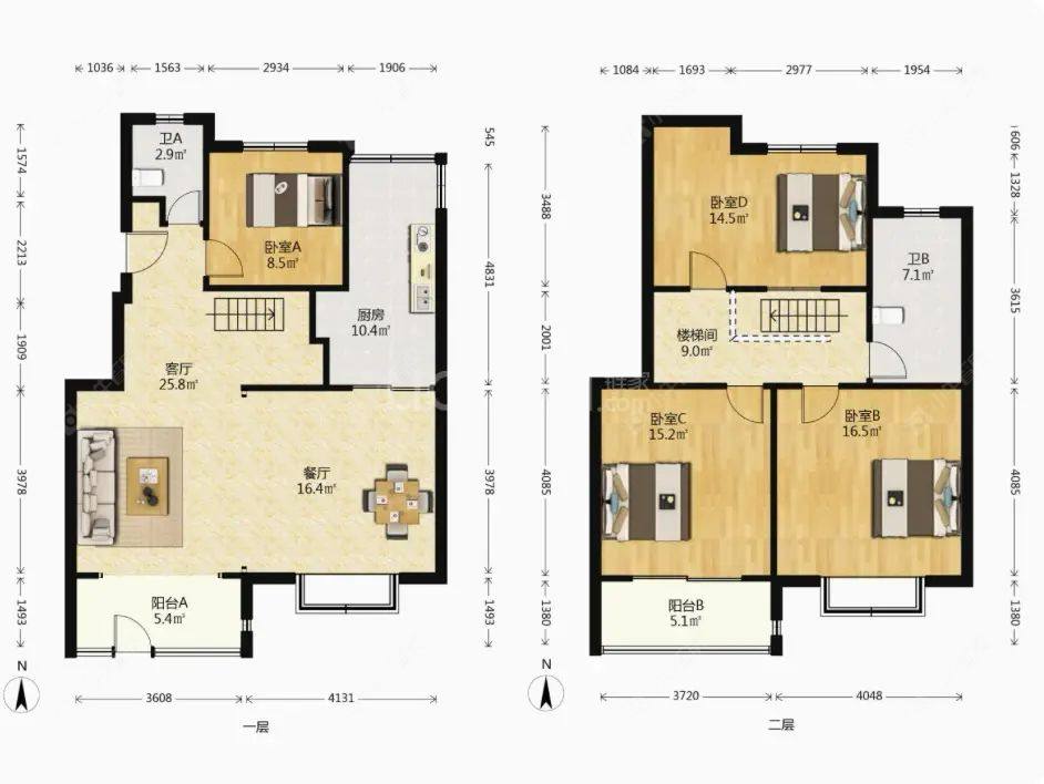 上海公园3000在售二手房源户型图_小牛看房