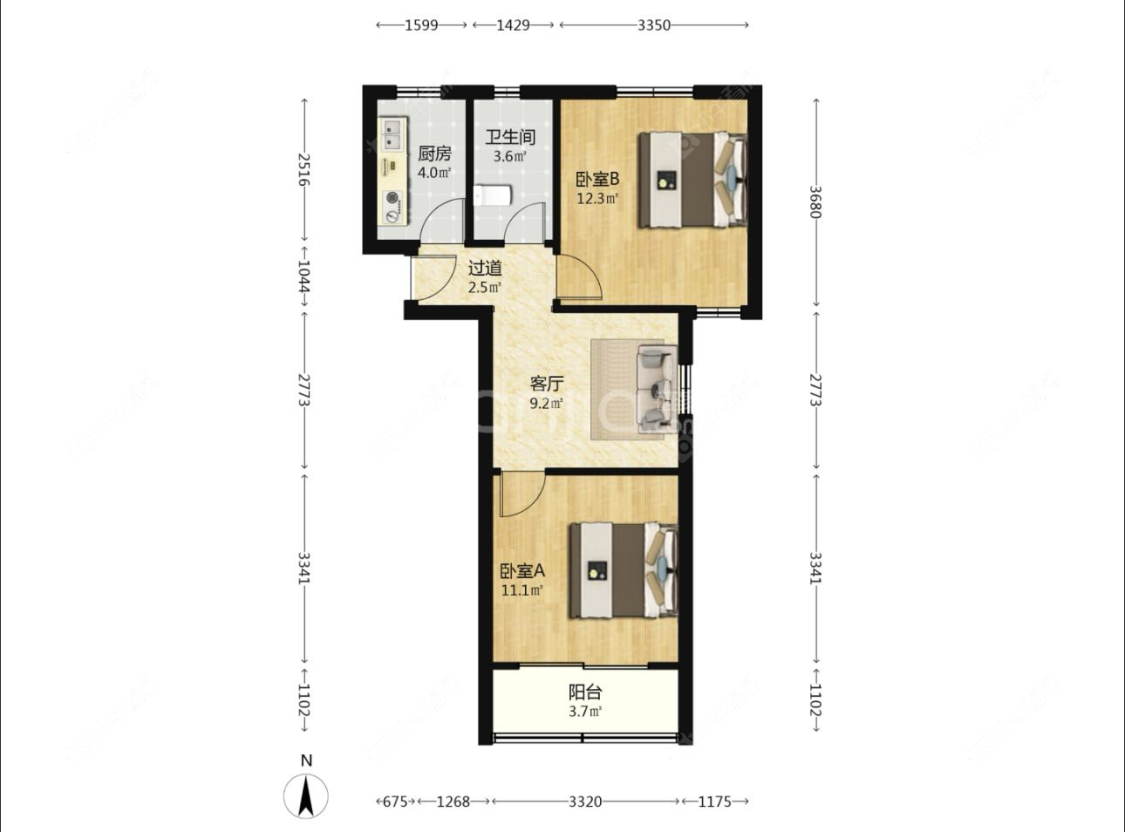 上海虹梅路2669弄在售二手房源户型图_小牛看房