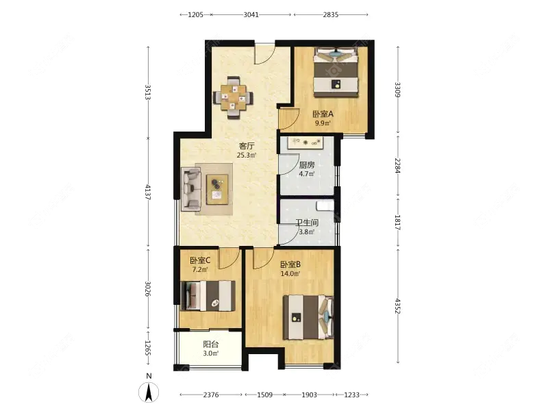 上海保利叶语一期在售二手房源户型图_小牛看房