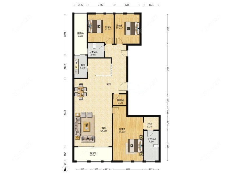 上海国信世纪海景在售二手房源户型图_小牛看房