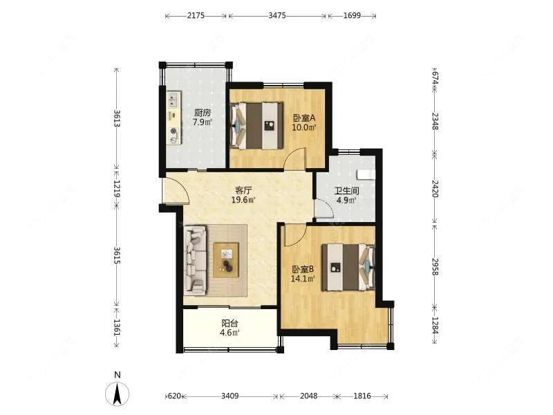 上海馨佳园二街坊在售二手房源户型图_小牛看房
