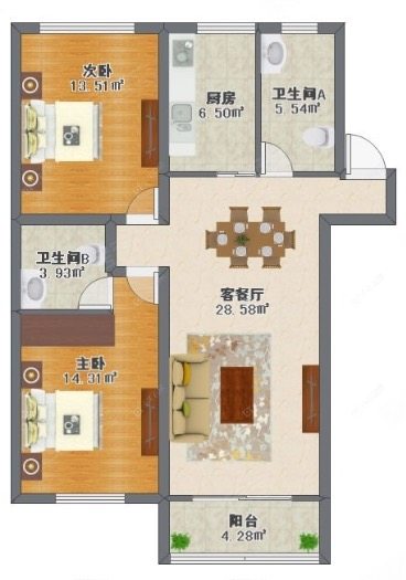 上海龙柏七村公寓在售二手房源户型图_小牛看房