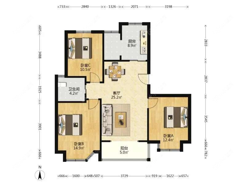 上海菊泉新城爱建顾园西区在售二手房源户型图_小牛看房
