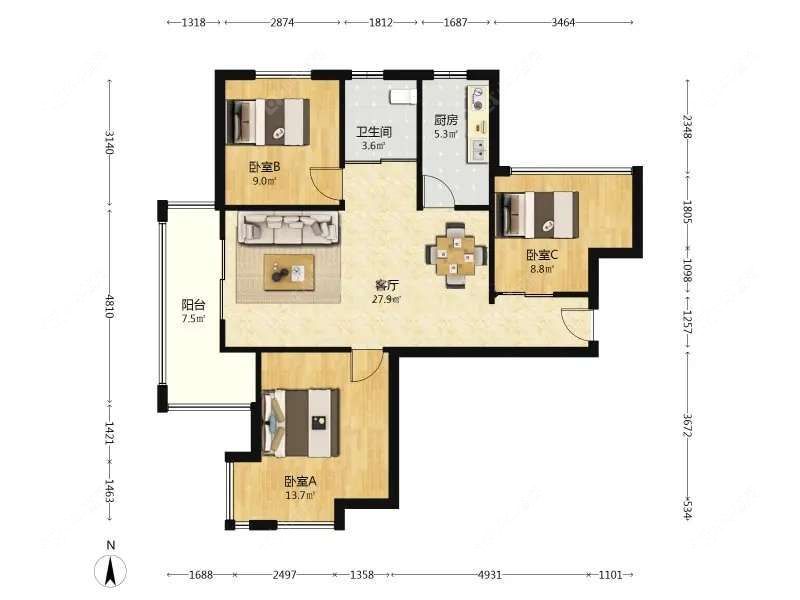 上海保利叶上海一期在售二手房源户型图_小牛看房