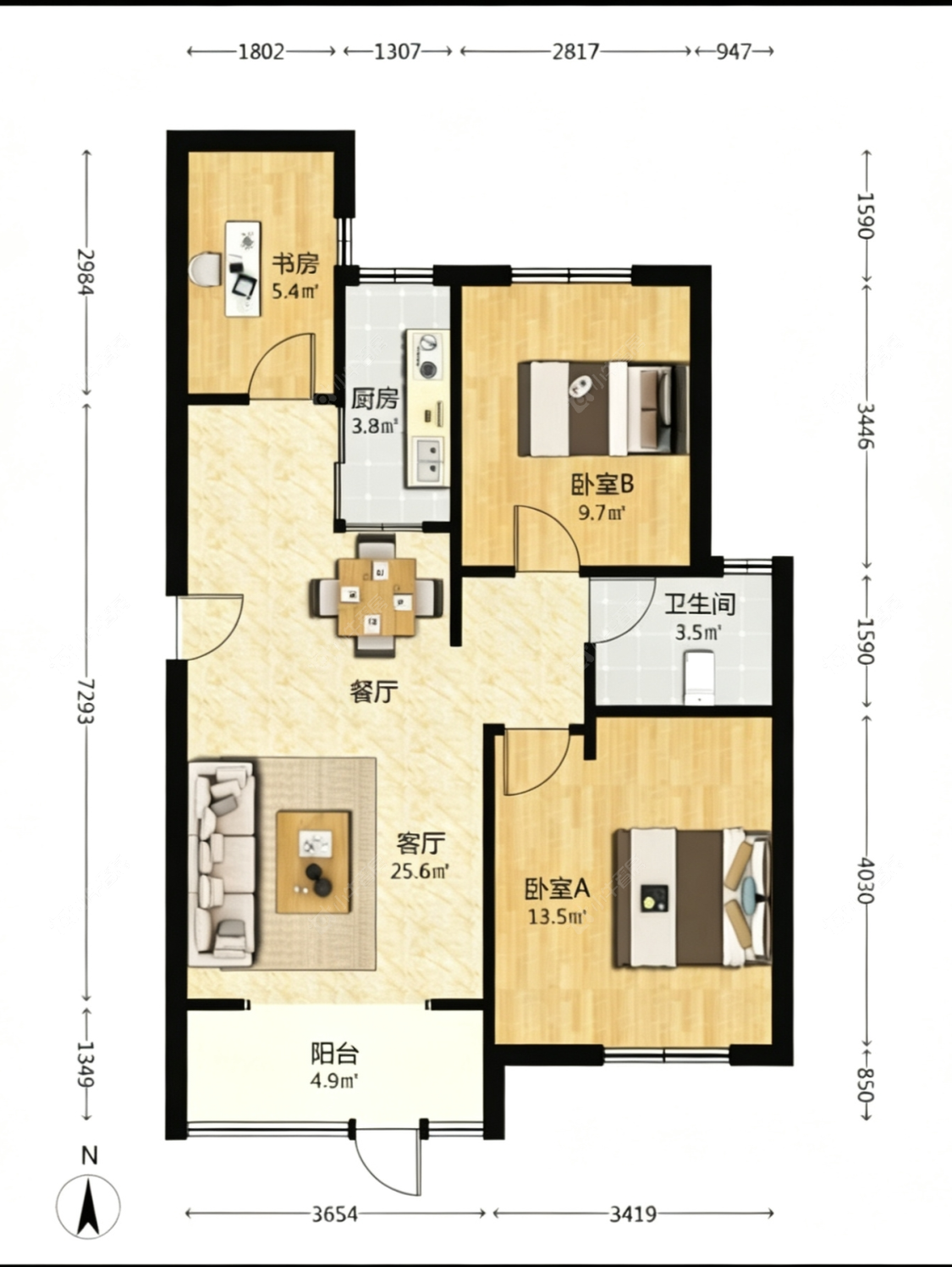 上海川杨新苑三期在售二手房源户型图_小牛看房